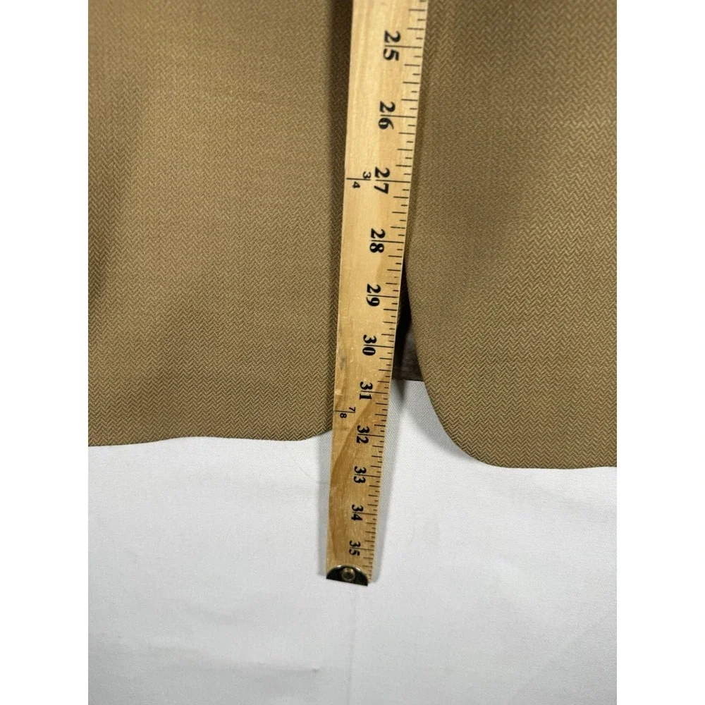 Ralph Lauren Blue Label 44L Camel Cashmere Wool Blazer Sports Coat Herringbone